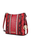 MKF Meline Crocodile and Snake Embossed Shoulder