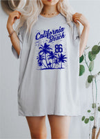 California Malibu Beach 86 Plus Size Graphic Tee