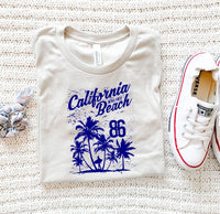 California Malibu Beach 86 Plus Size Graphic Tee