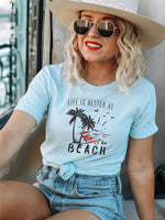 Life is Better at the Beach Plus Size Graphic Tee