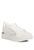 Flakes Lace Detail Low Platform Sneakers