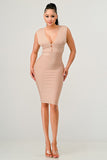 NATURALLY CHIC BANDAGE DRESS