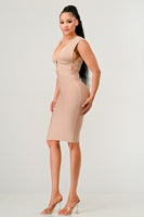 NATURALLY CHIC BANDAGE DRESS