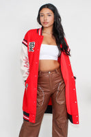 Athina Long Fit Letterman Jacket