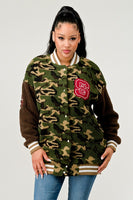 Camo Letterman Jacket