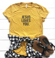 Jesus Loves You Plus Size Graphic Tee