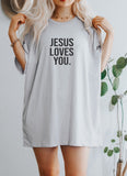 Jesus Loves You Plus Size Graphic Tee