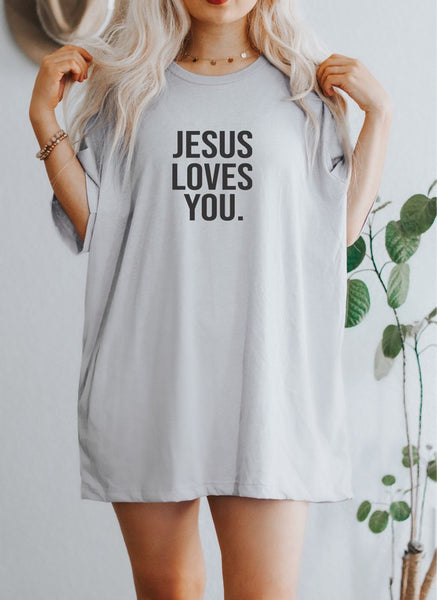 Jesus Loves You Plus Size Graphic Tee