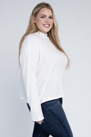 Plus Size Drop Shoulder Long Sleeve Top