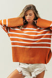 Ribbed Hem Stripe Sweater