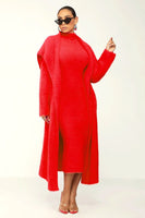 SKIM TWO PCS CARDIGAN DRESS SET