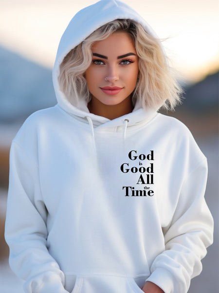 God is Good All the Time Plus Size Graphic Hoodie