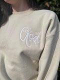 Child of God Embroidered Plus Size Sweatshirt