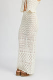 FITTED CROCHET MAXI SKIRT WITH SLIT(Skirt Only)