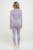 Ribbed Knit Tracksuit Two-Piece Set