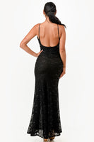 OPEN BACK, LACE MERMAID DRESS