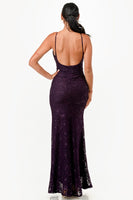 OPEN BACK, LACE MERMAID DRESS