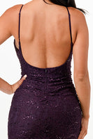 OPEN BACK, LACE MERMAID DRESS