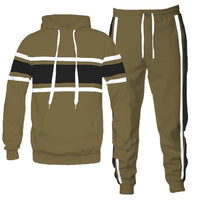 SOLID WITH THREE STRIPE PULLOVER HOODIE