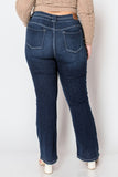 PLUS CORSET HIGH RISE DOUBLE WAIST BOOTCUT JEANS