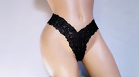 2 V Shape Lace Thong Panty Set