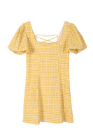 SS back strap dress - gingham