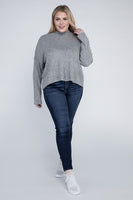 Plus Size Drop Shoulder Long Sleeve Top