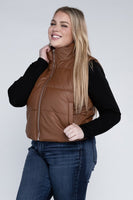 Plus Size Puff Vest