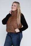 Plus Size Puff Vest