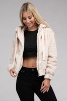 Fluffy Zip-Up Teddy Hoodie