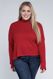 Plus Size Drop Shoulder Long Sleeve Top