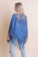 Crochet Medallion Tassel Kimono