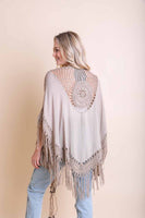 Crochet Medallion Tassel Kimono