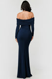 Off Shoulder Sweetheart Neckline Ruched Gown