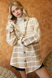 Stripe Button Down Long Sleeve Shacket