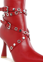 Jaunts Eyelets & Studs Harness Ankle Boots