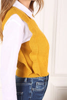 Ruffle sweater vest