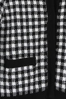 Black check knitted jacket