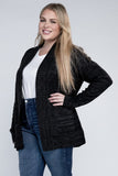 Plus Size Solid Open Front Cardigan