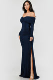 Off Shoulder Sweetheart Neckline Ruched Gown