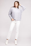 Hooded Brushed Melange Hacci Sweater