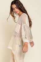 Oversized Fit See-through Pullover Cover up