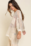 Oversized Fit See-through Pullover Cover up