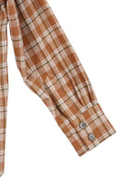 Autumn beige plaid shirts