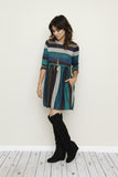 Plus Size Multi Color Mini Dress