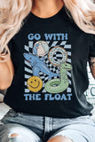 Blue Go With The Float Pool Toys Graphic Tee