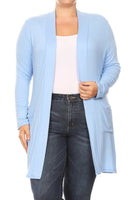 Plus size Knee length duster cardigan