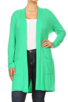 Plus size Knee length duster cardigan