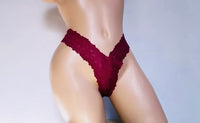 2 V Shape Lace Thong Panty Set