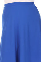 Solid high waisted, A-line, Plus Size midi skirt